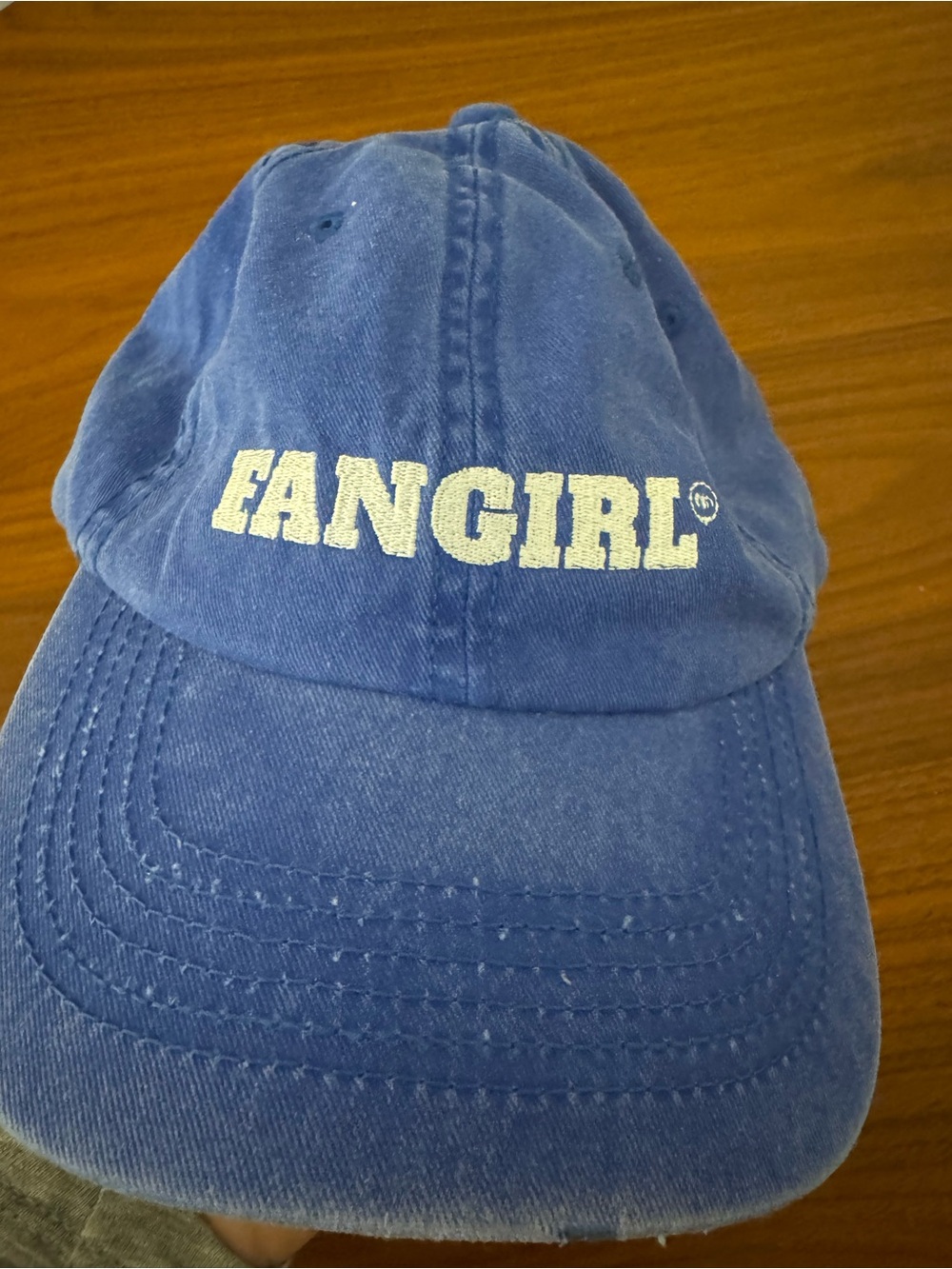 Role Model Blue 'FANGIRL' Embroidered Baseball Cap from VIP Box